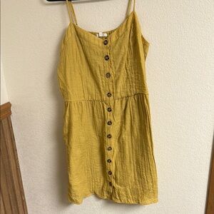 Yellow Button-Down Dress